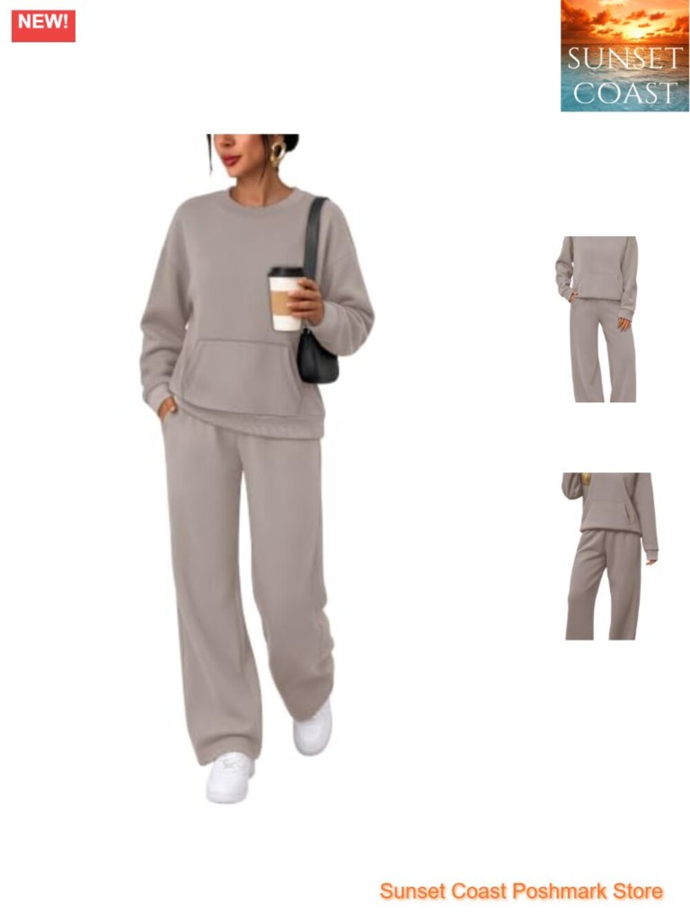 Women's 2 Piece Sweatsuit Set Lounge Tracksuit Long Sleeve Relaxed Fit